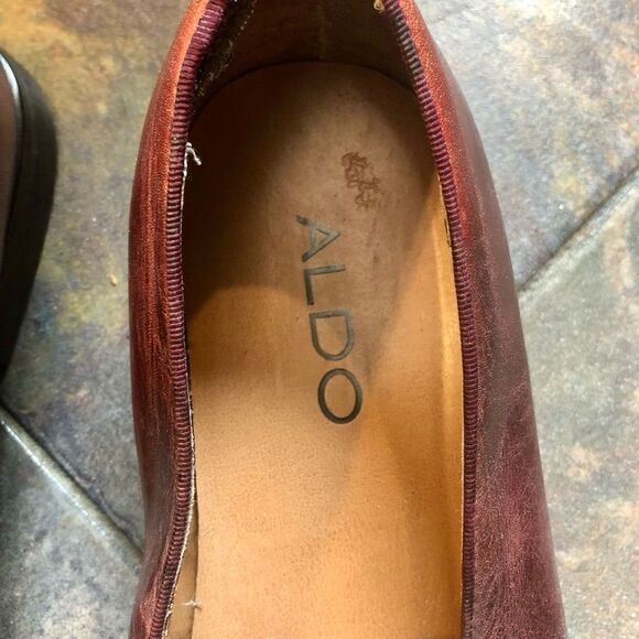 Aldo Men’s Slip-on Brown Round Toe Penny Loafer Size 10 - Picture 6 of 10